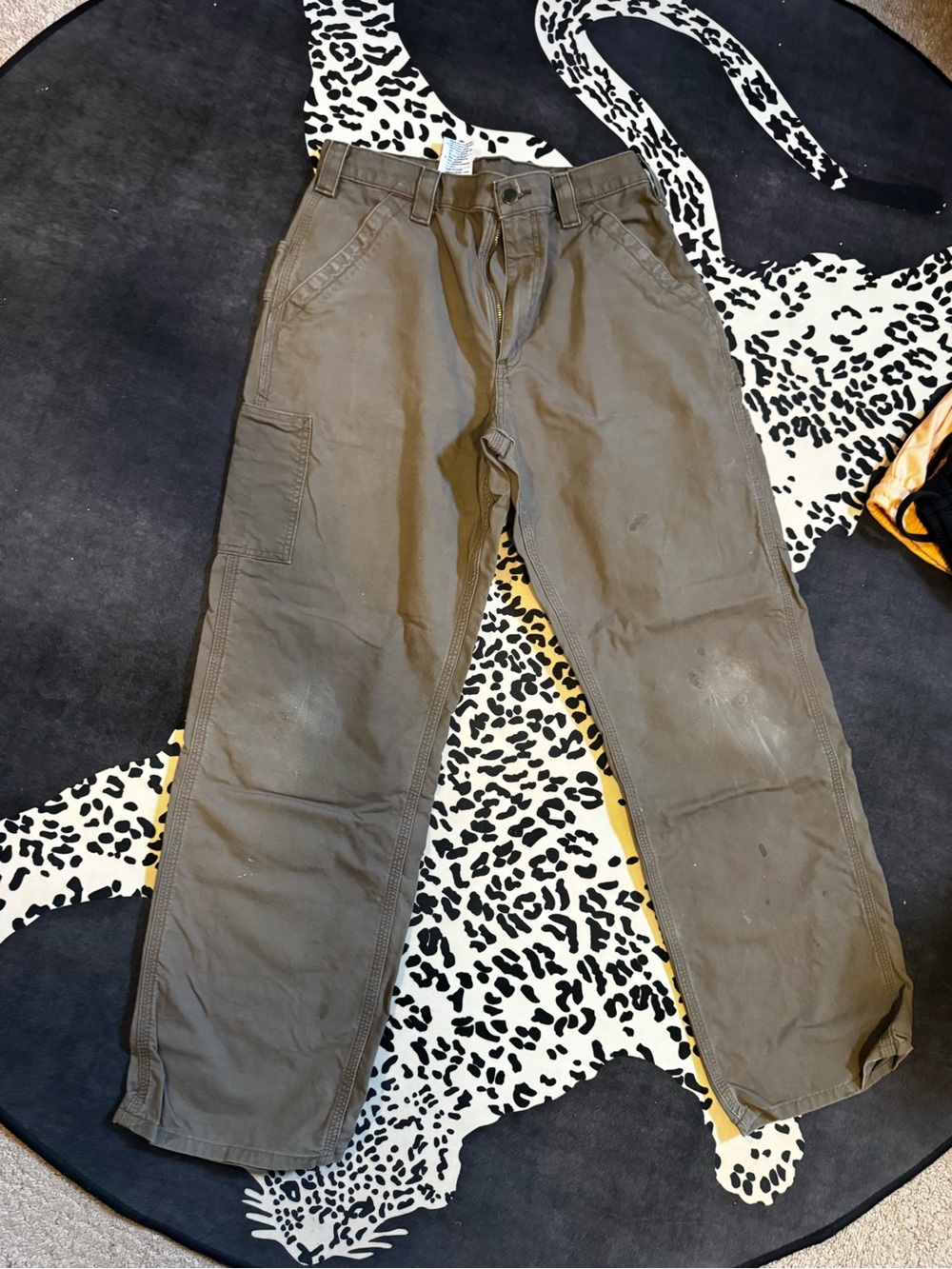 Carhartt Olive Green loose duck pants